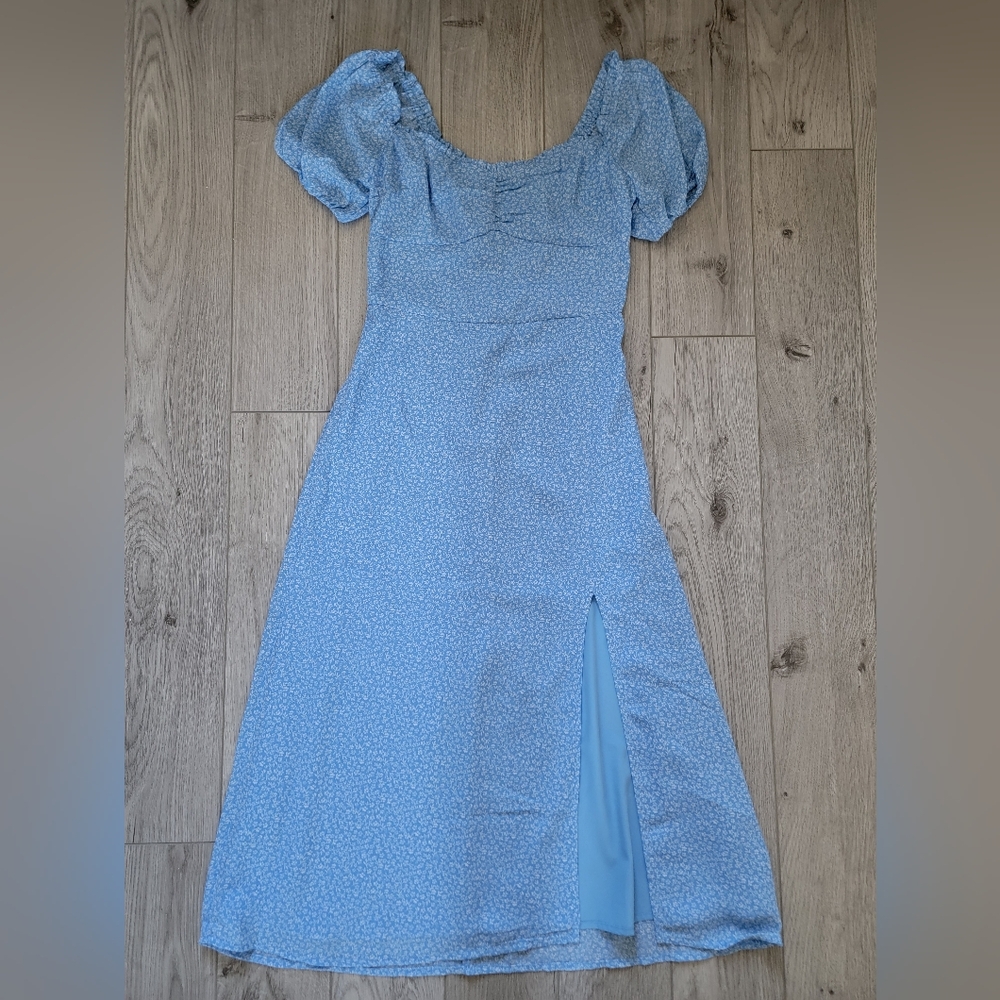NWT - Hollister Light Blue Floral Midi Dress